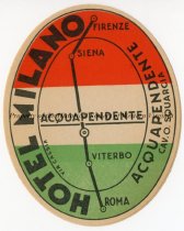 Hotel Milano Luggage Label