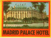 Madrid Palace Hotel Luggage Label