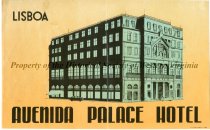 Avenida Palace Hotel Luggage Label