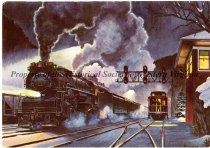 Howard Fogg Christmas card to Marie Dudra from O. Winston Link