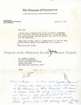Letter to Marie Dudra on a photocopy of the MOMA letter from John Szarkowski