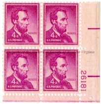 1954 Lincoln Stamp Plate Block