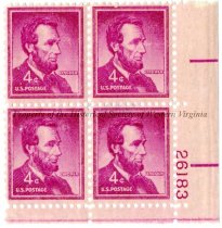 Another 1954 Lincoln Stamp Plate Block