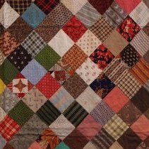 Checkerboard quilt by Mary B. Mensch, late 19th century