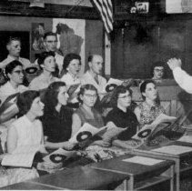 North Penn A Cappella Choir rehearsing, 1957