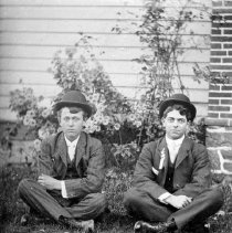 Ulysses Moyer (right) and unidentified friend