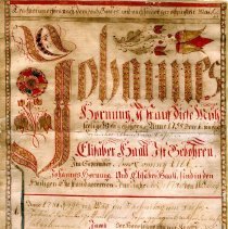 John and Elizabeth Hall Horning family register