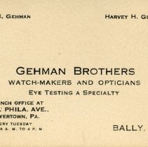 Enos S. & Sarah Gehman family papers, 1869-1924