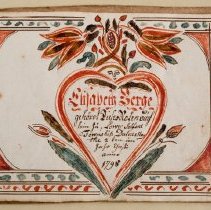 Manuscript tunebook by Andreas Kolb for Elizabeth Bergey, 1798