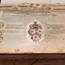 Trunk decorated by Annie K. Myers, 1912