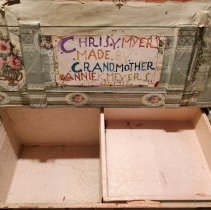 Trunk decorated by Annie K. Myers, 1912
