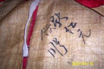 Red robe with green side flag (inside)