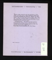 What Matisse is after : poems & drawings-Back