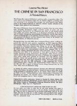 The Chinese in San Francisco : a pictorial history. Back