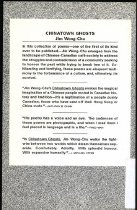 Chinatown Ghost. Cover