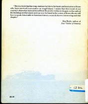 Island : poetry and history of Chinese immigrants on Angel Island. Back