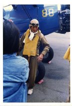 Maggie Gee in her flight uniform