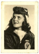 Anita Bronken in her flight gear