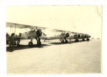 Five PT-13 trainer planes at Avenger Field