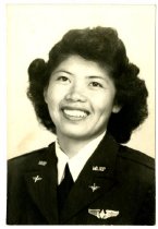 Headshot of Maggie Gee in WASP uniform