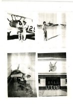 A xerox of four photographs taken at Avenger Field
