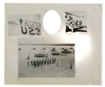 A sheet with three photographs from Avenger Field