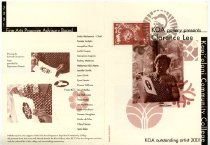 Pamphlet of KOA oustanding artist 2001 by Kapi'olani Community College