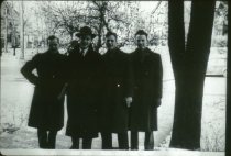 Four Students Outside in Winter 1940