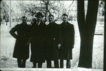 Four Students Outside in Winter 1940