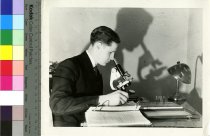 Student Using Microscope 1941