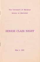 School of Dentistry Senior Class Night program 5/2/1969