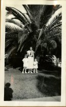 Laura Turner with her two children, 1935