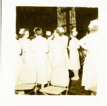 Dental hygiene students in uniforms