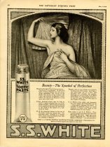 S.S. White tooth paste tube ad from Saturday Evening Post 2/25/1919