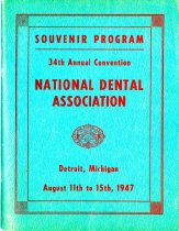 National Dental Association souvenir program 1947