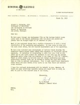 Letter from General Electric dental sales manager F. E. Strout to Albert Ri