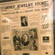 Framed Newspaper Article Starnes Jewerly Stores