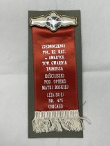 Zjednoczenie Pol. Rz. Kat. Tow. Tadeusza Kosciuszki Nr. 475 Double-Sided Ribbon