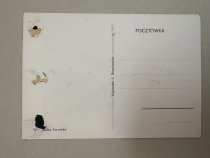 Wycinanka Lowicka Flower Pot Postcard 1900s