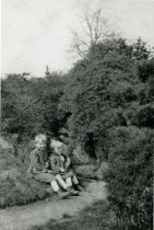 Carlin Children in the Japanese Garden  ca 1919