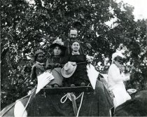 John and Lydia in India Riding the Elephant  1889