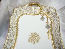 Haviland Platter 13" With Silver Birch Design  1887