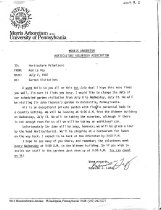 Letter on Trip to Sir John Theoron's Garden