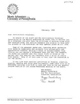Volunteer Welcome Letter 1988