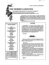 THE MORRIS GARDENER Volunteer Newsletter  1990