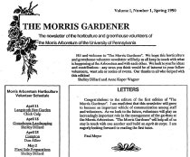 THE MORRIS GARDENER Volunteer Newsletter  1990