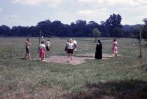 Woody Plant Class Playing Volleyball, 1963