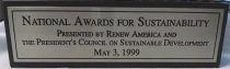 Sustainability Award from President's Council on Sustainable Development 19
