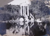 John Morris at Love Temple with Swans  ca 1911