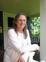 Gretchen Asam on her Porch in Maine  2014